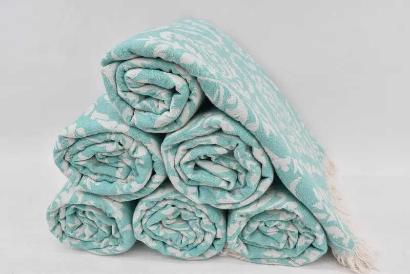 Handmade Gift, Traditional Turkish peshtemal for hammam, Scarf Towel, Embroidery Towels, 68x36 Cotton Baroque Towel, Bridesmaid Gift, Wedding Gift - 8