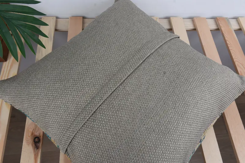 Cushion Case, Bright Pillow Cover, Turkish Bench Pillow Cover, Gift Pillow, Interior Designer Pillow, Boho Pillow, 18x18 Beige Pillow - 8