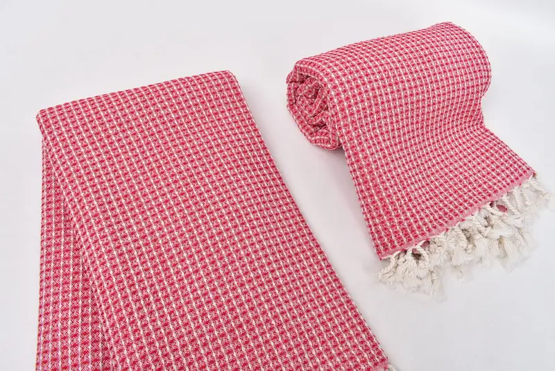 Lightweight towel, Housewarming Gift, Peshtemal Towel, 68x36 Cotton Waffle Towel, Best Friend Gift Ideas, Custom Wedding Towel, Absorbent towel - 7