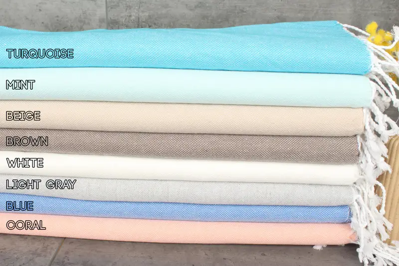 Cotton Dish Towel Organic Beige Solid, 24x36 Inches