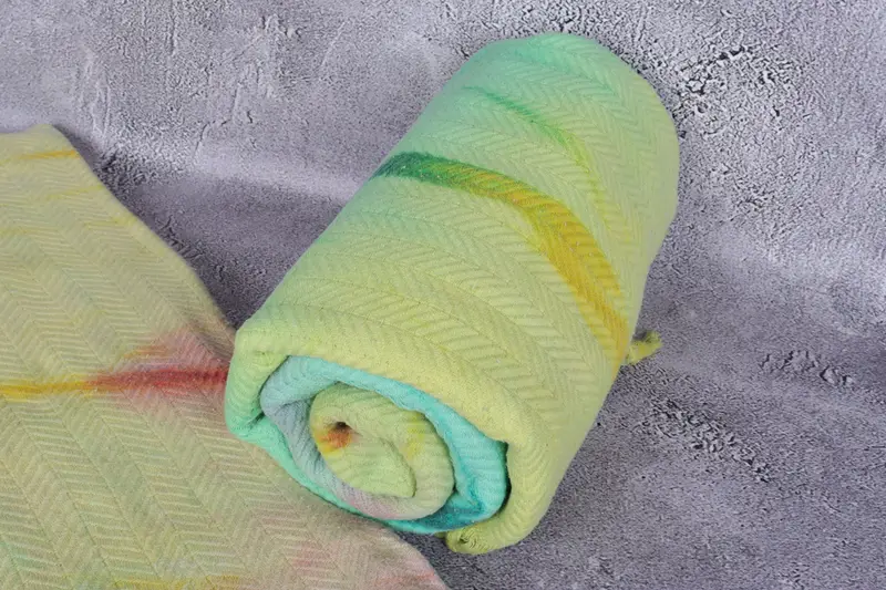 92x68 Cotton Tie Dye Chevron Towel, Tablecloth, Housewarming Gift, Bachelorette Gifts, Personalized Gift, Extra Large Tablecloth, Best Wedding Gift - 8