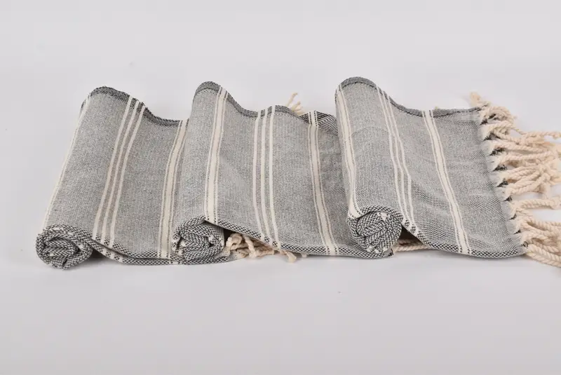 Düğün iyilikleri, bekarlığa veda partisi, monogram havlu, nedime hediyeleri, plaj düğün lehine, özel el havlu, 36x24 pamuklu çizgili havlu - 8