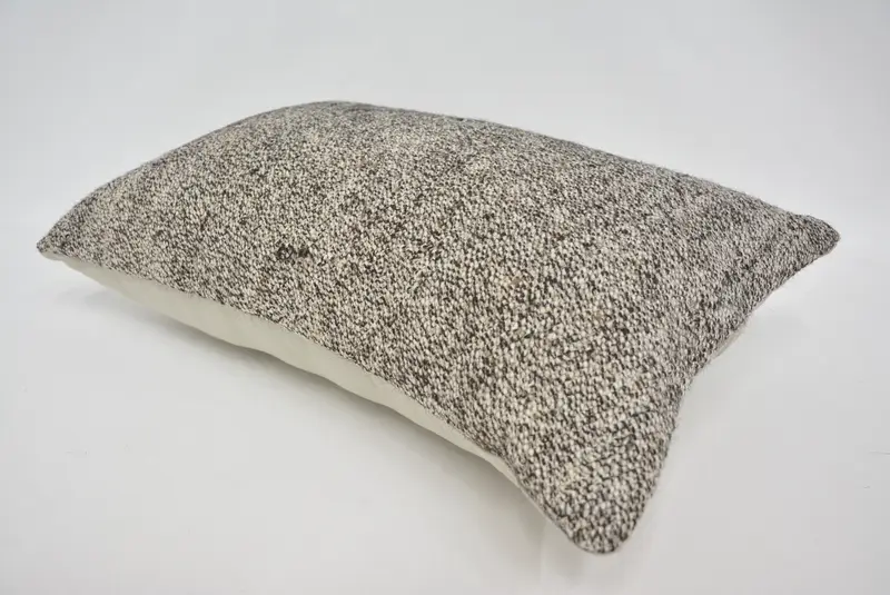 Pillow, Kilim Cushion Sham, Handmade Kilim Cushion, 16x24 Gray Pillow Cover, Accent Throw Cushion, Vintage Kilim Throw Pillow - 6
