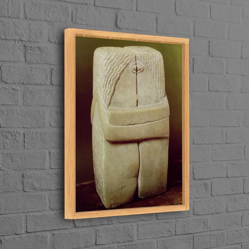 Modern Abstract Surreal Kissing Couple Canvas Print