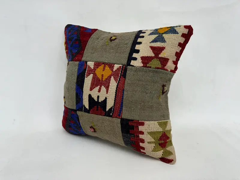 Couch Pillow Cover, Interior Designer Pillow, Pillow, Floor Pillow Case, 18x18 Beige Cushion Cover, Antique Pillows, Kilim Cushion Sham, Pet Cushion - 4