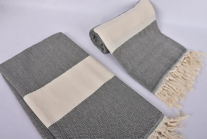 Personalized Bridesmaid Gift, 70x40 Cotton Herringbone Towel, Family Gift, Best Friend Wedding Gift, Lightweight Turkish towel, Personalized Towel - 7