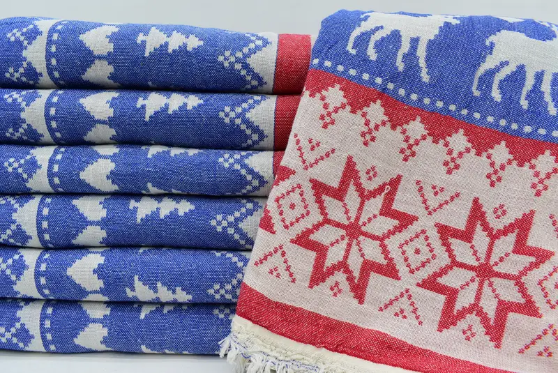 80x40 Cotton Deer Patterned Towel, Custom Beach Towel, Beach Theme Wedding Gift, Baby Boy Gift, Wedding Gifts Towel, Bachelorette Party Gifts - 2