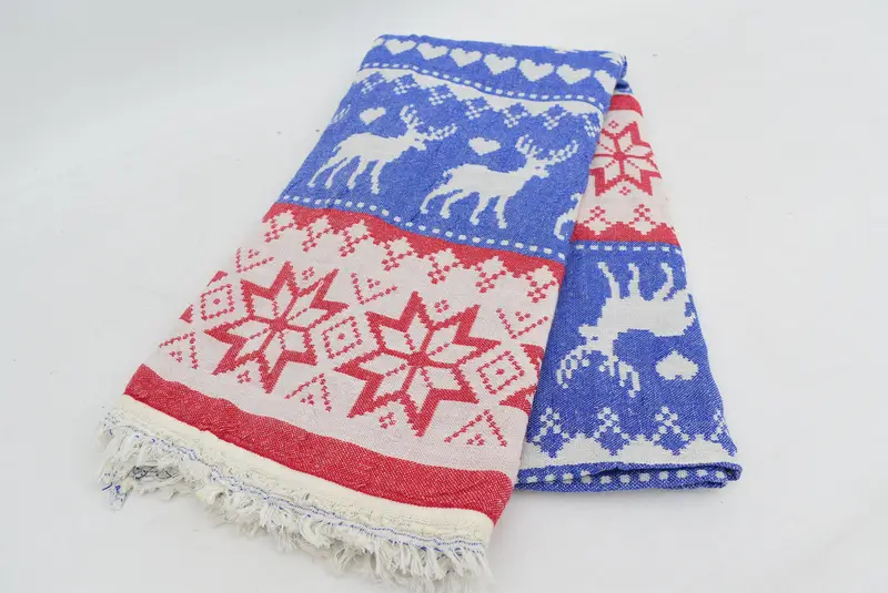 80x40 Cotton Deer Patterned Towel, Custom Beach Towel, Beach Theme Wedding Gift, Baby Boy Gift, Wedding Gifts Towel, Bachelorette Party Gifts - 3