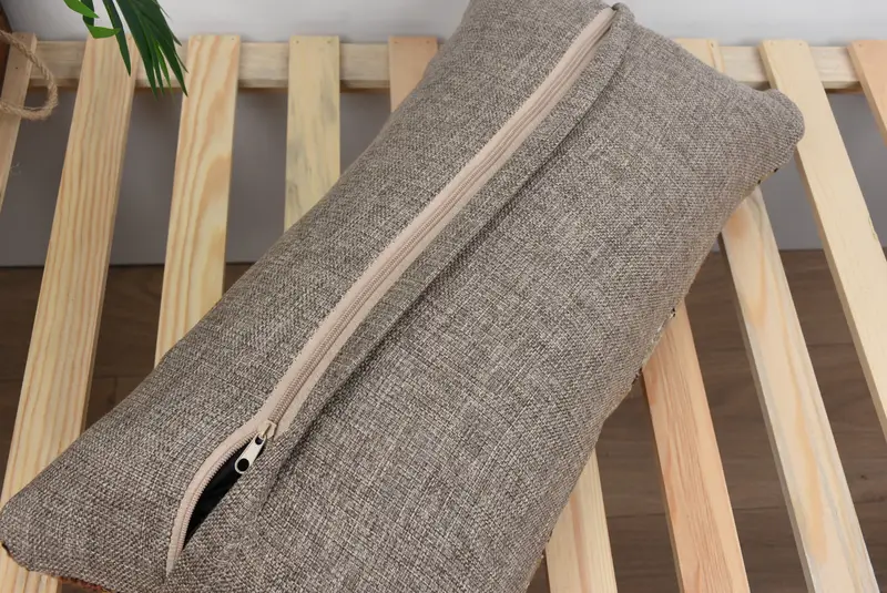 Ottoman -Kissen, Vintage Kilim Throw -Kissen, 12x24 Rotkissen, Kissenschein, handgefertigtes Kilimkissen, türkisches Kissen, helles Kissenbezier - 8