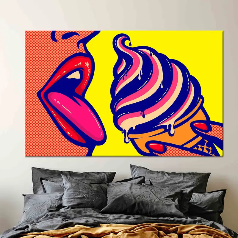 Trendy Abstract Pop Art Woman Canvas Print - Modern Elegance