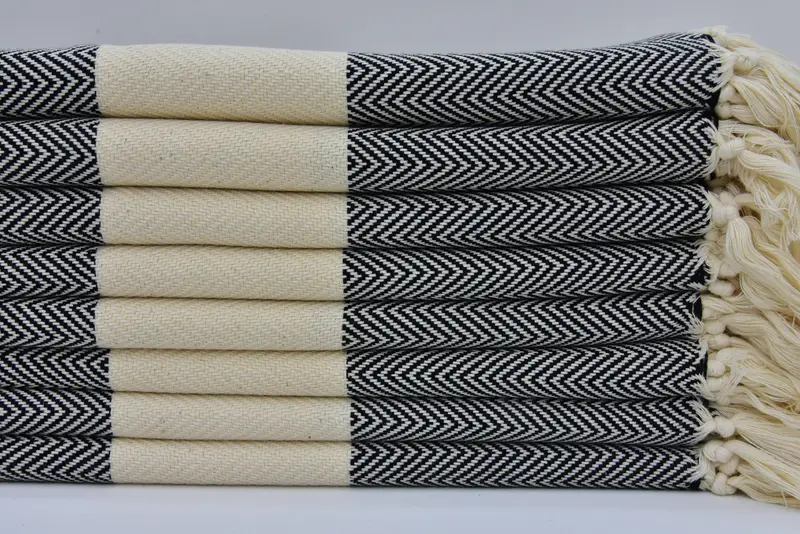 36x18 Cotton Herringbone Towel, Turkish Hand Towel, Wedding Gift Ideas, Wedding Favors, Monogrammed Turkish Towel, Personalized Kitchen Towel - 2