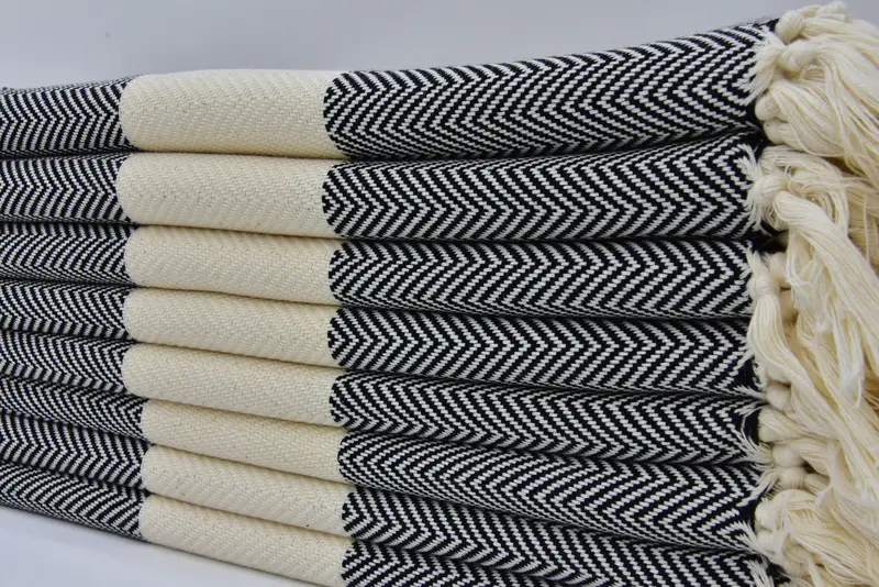 36x18 Cotton Herringbone Towel, Turkish Hand Towel, Wedding Gift Ideas, Wedding Favors, Monogrammed Turkish Towel, Personalized Kitchen Towel - 3