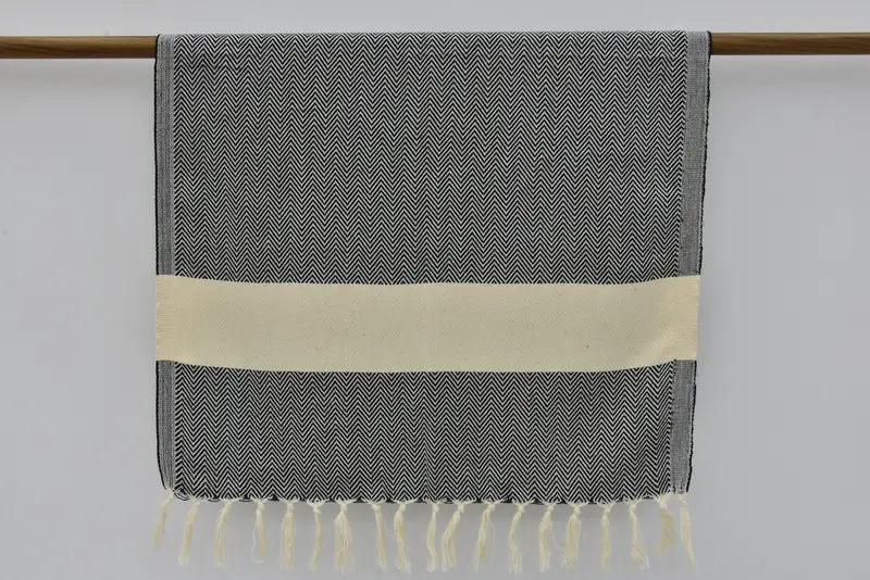 36x18 Cotton Herringbone Towel, Turkish Hand Towel, Wedding Gift Ideas, Wedding Favors, Monogrammed Turkish Towel, Personalized Kitchen Towel - 4