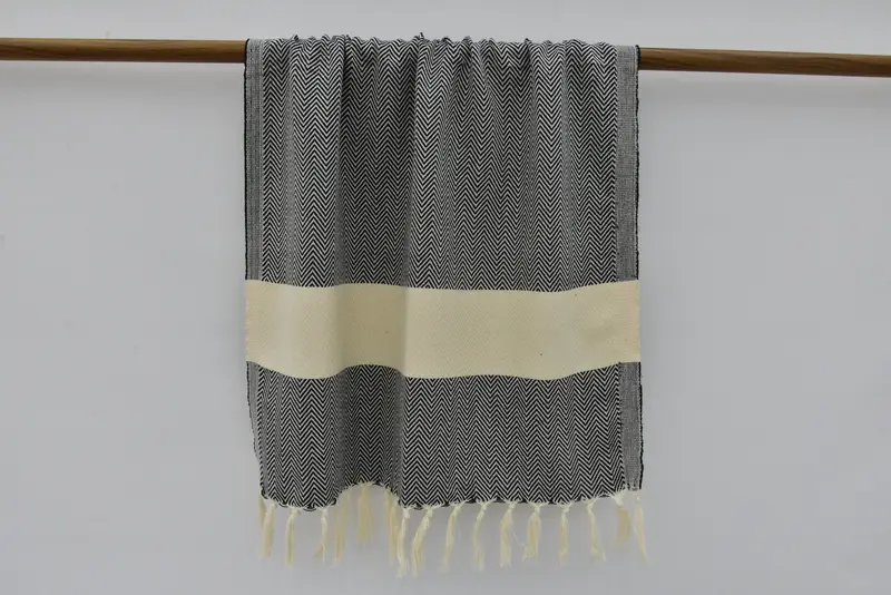 36x18 Cotton Herringbone Towel, Turkish Hand Towel, Wedding Gift Ideas, Wedding Favors, Monogrammed Turkish Towel, Personalized Kitchen Towel - 5