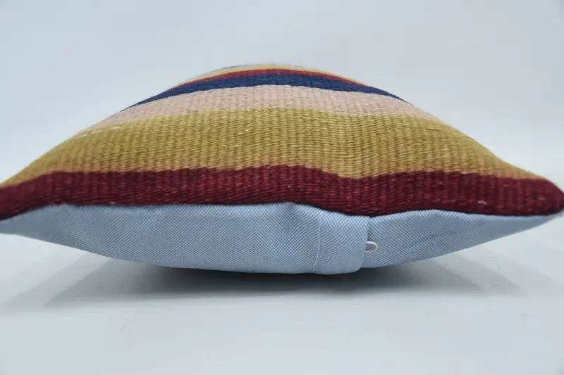 Pillow for Couch, 12x20 Red Pillow Sham, Kilim Pillow, Authentic Pillow Sham, Cushion Case, Crochet Pattern Pillow Cover, Handmade Kilim Cushion - 5