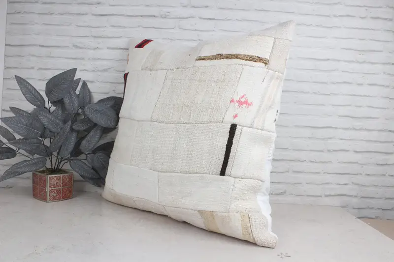 Luxury Cushion Cover, Cushion Case, Vintage Pillow, Boho Pillow Sham Cover, 32x32 White Cushion Case, Boho Pillow, Nomadic Cushion Cover - 4