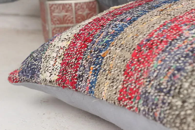 Gift Pillow, Boho Pillow, Pillow, Tribal Pillow, Kilim Pillow Cover, Outdoor Bolster Pillow, 16x16 Blue Cushion Case - 7