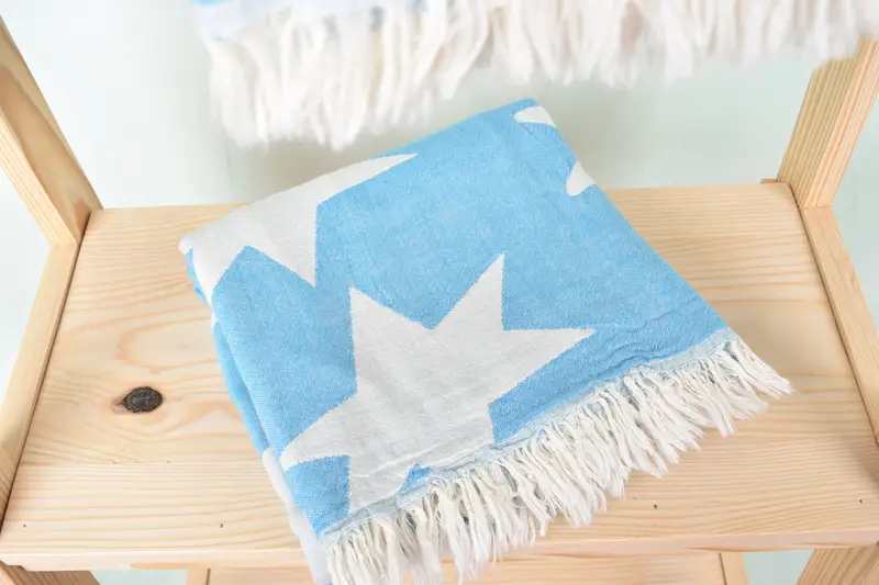 Decorative Towel, Summer Towel, Bathroom Towel, Luxury towel, Best Beach Towel, Bachelor Bachelorette Party Favors, 68x36 Cotton Star Design Towel - 6