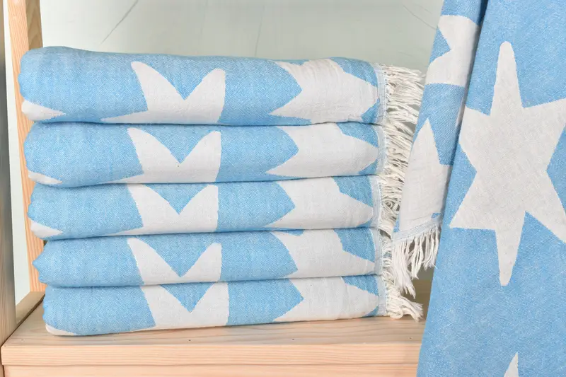 Decorative Towel, Summer Towel, Bathroom Towel, Luxury towel, Best Beach Towel, Bachelor Bachelorette Party Favors, 68x36 Cotton Star Design Towel - 2