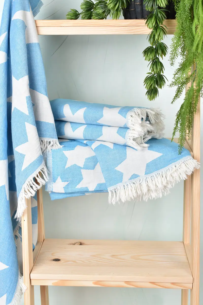 Decorative Towel, Summer Towel, Bathroom Towel, Luxury towel, Best Beach Towel, Bachelor Bachelorette Party Favors, 68x36 Cotton Star Design Towel - 7