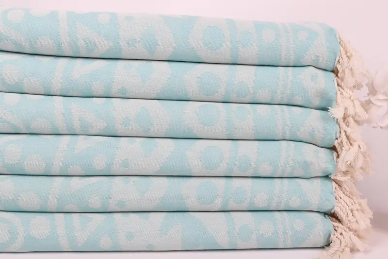 Gift For Her, Turkish bath towel, Xmas Gifts, Gym Towel, Turkish Towel Set, 70x40 Cotton Round Pattern Towel, Personalized Gift, Friends Beach Towel - 4