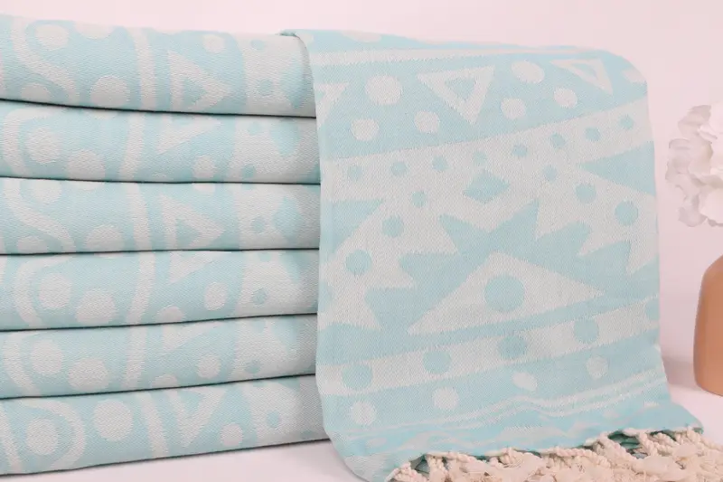 Gift For Her, Turkish bath towel, Xmas Gifts, Gym Towel, Turkish Towel Set, 70x40 Cotton Round Pattern Towel, Personalized Gift, Friends Beach Towel - 3
