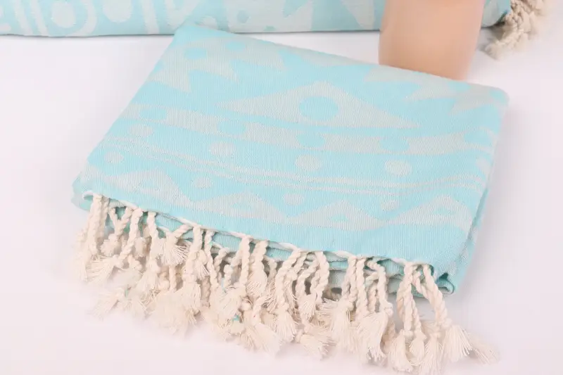 Gift For Her, Turkish bath towel, Xmas Gifts, Gym Towel, Turkish Towel Set, 70x40 Cotton Round Pattern Towel, Personalized Gift, Friends Beach Towel - 6