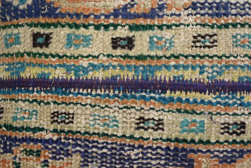Cushion Cover, Kilim Pillow Cover, Boho Chic Pillow, 14x14 Blue Pillow Case, Home Decor Pillow, Turkish Kilim Pillow - 3