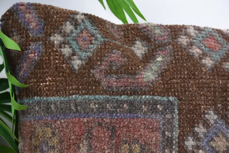 Ethnic Throw Cushion Case, Boho Pillow, 14x14 Purple Pillow, Vintage Kilim Throw Pillow, Cushion Cover, Luxury Cushion Cover, Throw Kilim Pillow - 2