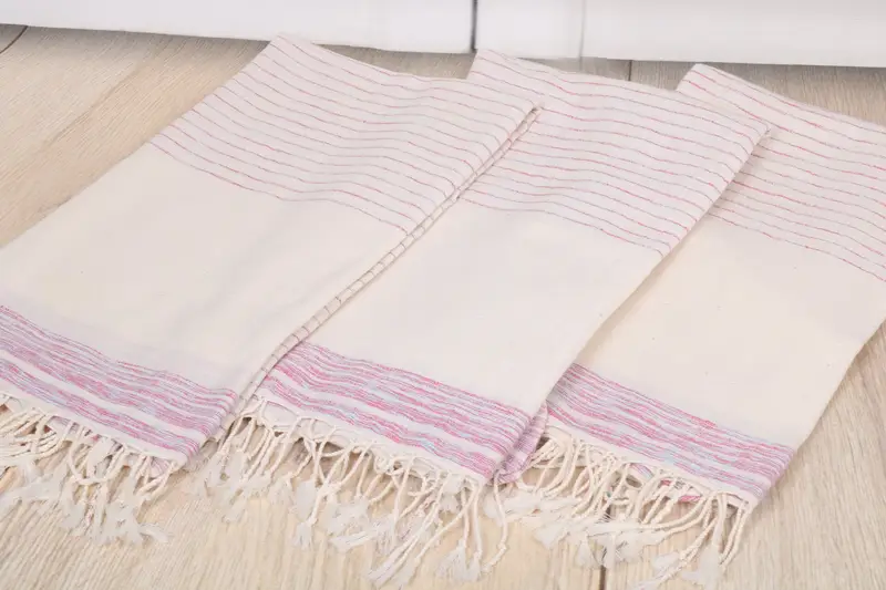Wedding Hand Made Gift, Bachelor Bachelorette Party Favors, Organic Turkish towel, Gift For Bride, Bridesmaid Gift, 68x36 Cotton Striped Towel - 6