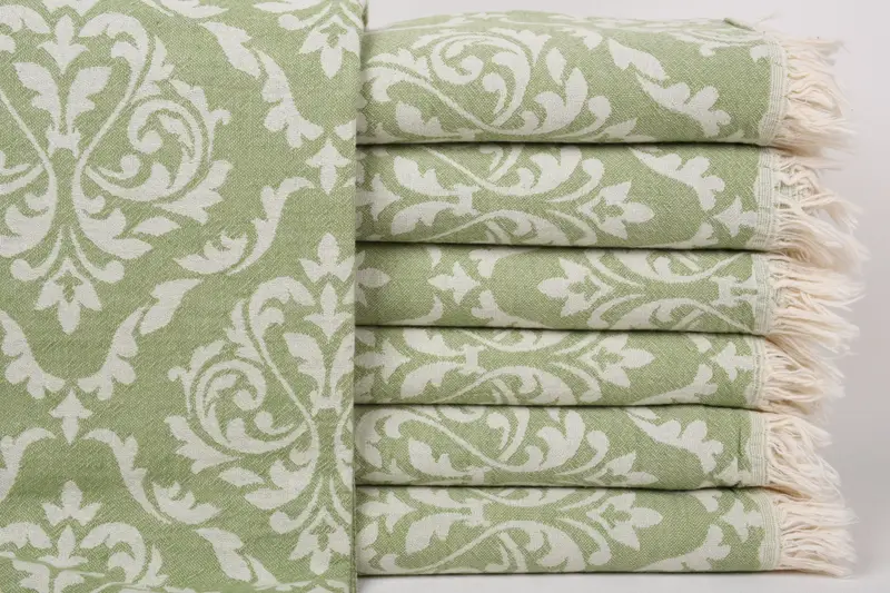 Turkish Towel Beach, 68x36 Cotton Baroque Towel, Gift For The Home Decor, Custom Wedding Gifts, Absorbent towel, Beach Wedding Favor, Memorial Gift - 1