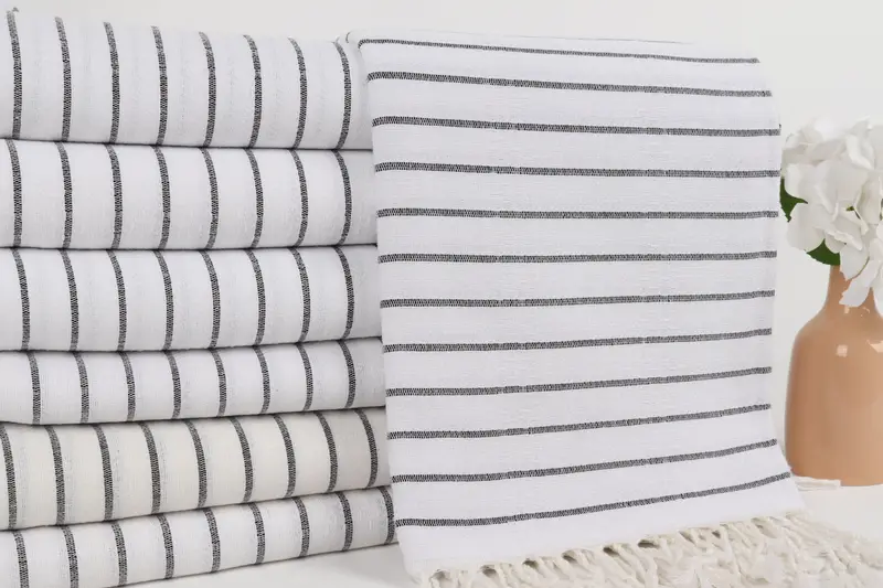 Personalized Gift For Him, Luxury Turkish Bath Towel, Bridesmaid Gift Towel, Peshtemal Towel, 70x40 Cotton Striped Towel, Absorbent towel - 2
