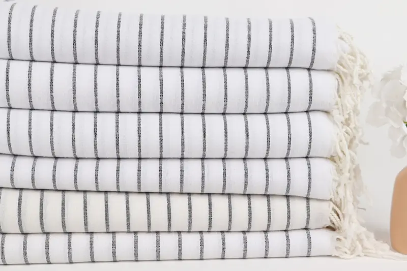 Personalized Gift For Him, Luxury Turkish Bath Towel, Bridesmaid Gift Towel, Peshtemal Towel, 70x40 Cotton Striped Towel, Absorbent towel - 3