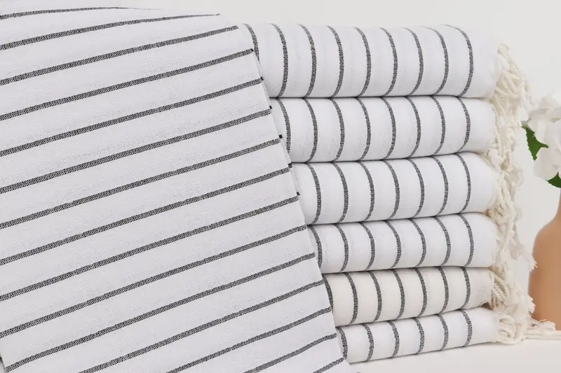 Personalized Gift For Him, Luxury Turkish Bath Towel, Bridesmaid Gift Towel, Peshtemal Towel, 70x40 Cotton Striped Towel, Absorbent towel - 1