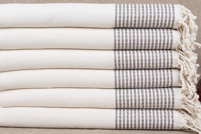 Personalized Monogram Striped Beach Towel, Brown, 36x69 Inches