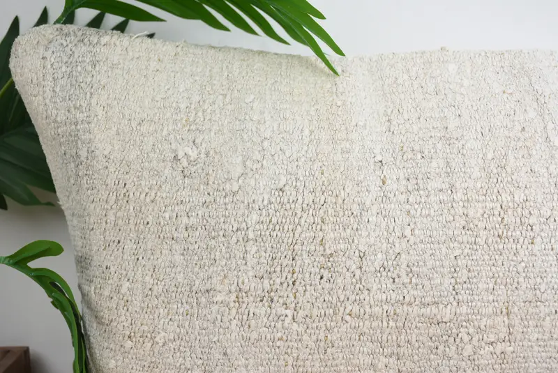 Pillow Sham, Ethnic Pillow, Handmade Throw Cushion, Ethnical Kilim Rug Pillow, Kilim Pillow Cover, 16x24 White Cushion Case, Vintage Kilim Pillow - 2