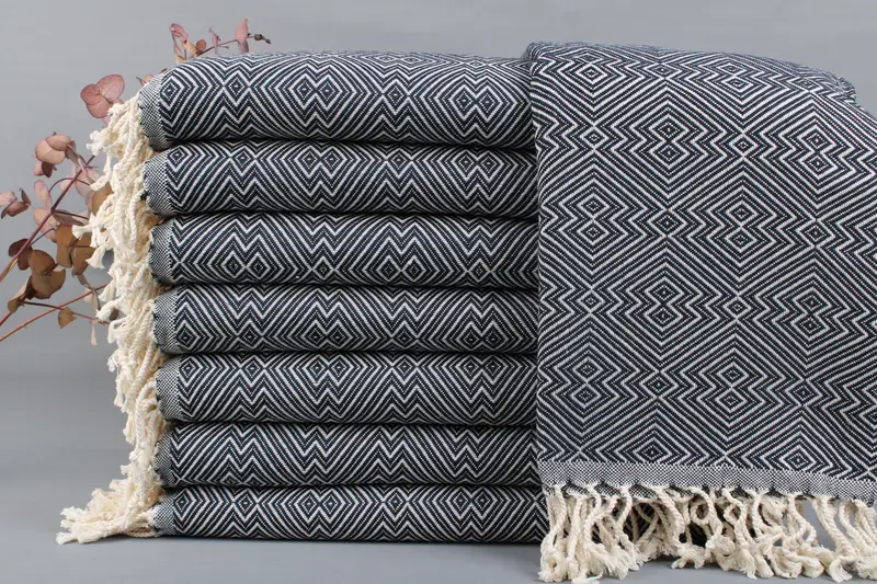 Turkish Bath Towel Organic Cotton Beige, Handmade, 40x71 Inches