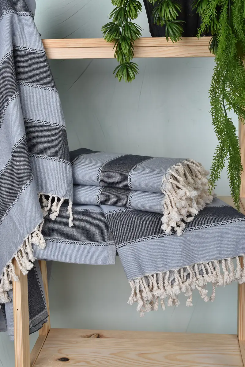Turkish towel, Pool Towels, Lightweight towel, Valentines Gift, Personalized Towel, Luxury Turkish peshtemal beach towel, 68x36 Cotton Striped Towel - 6