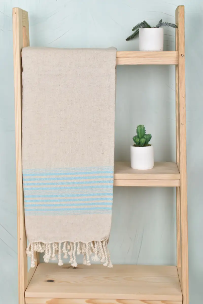 Turkish Towel USA, 68x40 Linen Striped Towel, Luxury Turkish beach towel with fringe, Valentines Gift, Wedding Gift, Quick-dry peshtemal - 8