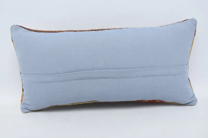 12x24 Beige Cushion, Turkish Bench Pillow Case, Kilim Cushion Sham, Pillow Case, Vintage Kilim Throw Pillow, Handmade Kilim Cushion - 6