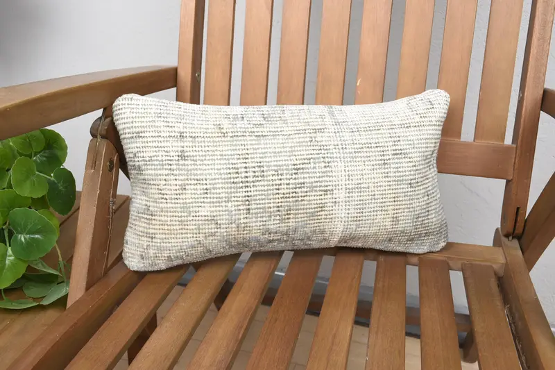 Funda de almohada decorativa de temporada gris, funda de almohada marroquí de 8x16 pulgadas - 1