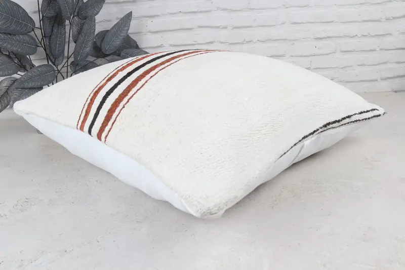 Pillow Cover, Kilim Pillow, 22x22 Brown Cushion Cover, Gift Pillow, Turkish Rugs Pillow Cover, Bench Cushion Case, Boho Pillow Sham Cover - 7