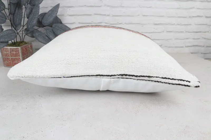 Pillow Cover, Kilim Pillow, 22x22 Brown Cushion Cover, Gift Pillow, Turkish Rugs Pillow Cover, Bench Cushion Case, Boho Pillow Sham Cover - 6