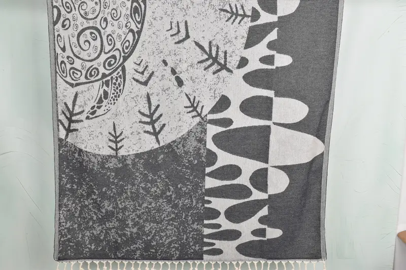 Luxury towel, Holiday Towel, 70x40 Cotton Turtle Design Towel, Hammam towel, Sand-resistant towel, Beach Towel Monogram, Bridesmaid Proposal Gift - 1