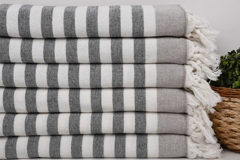 Turkish Towel USA, Bachelorette Party Favor, Cancun Bachelorette Party Gift Ideas, Bachelor Gifts, 68x40 Cotton Striped Terry Towel, Travel towel - 2