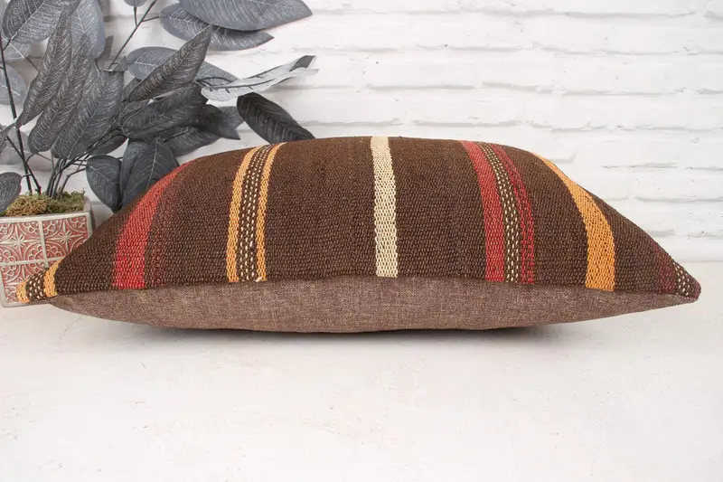 Pillow for Couch, Kilim Pillow Cover, Pillow for Sofa, Cushion Case, 16x24 Red Pillow Case, Hippie Throw Cushion, Kilim Rug Pillow Case - 5