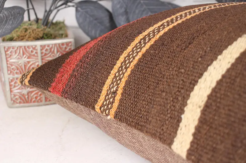 Pillow for Couch, Kilim Pillow Cover, Pillow for Sofa, Cushion Case, 16x24 Red Pillow Case, Hippie Throw Cushion, Kilim Rug Pillow Case - 7