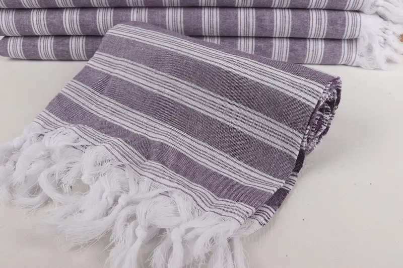 Maid Of Honor Gift, 70x40 Cotton Striped Towel, Wedding Gift, Embroidered Towel, Girls Weekend Favors, Lightweight Turkish towel, Beach Size Towel - 4