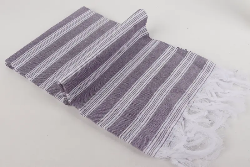 Maid Of Honor Gift, 70x40 Cotton Striped Towel, Wedding Gift, Embroidered Towel, Girls Weekend Favors, Lightweight Turkish towel, Beach Size Towel - 6
