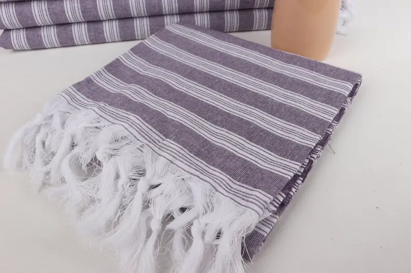 Maid Of Honor Gift, 70x40 Cotton Striped Towel, Wedding Gift, Embroidered Towel, Girls Weekend Favors, Lightweight Turkish towel, Beach Size Towel - 5